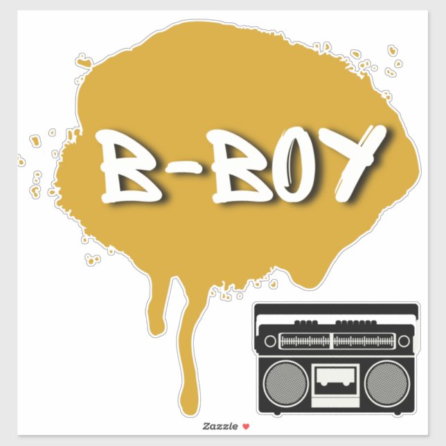 Hip Hop Gold Graffiti B-Boy Gender Reveal (Sheet)