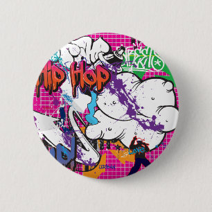 Hip Hop Graffiti 6 Cm Round Badge