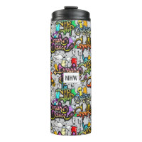 Hip Hop Graffiti custom monogram tumbler