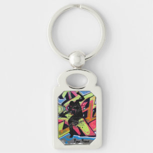 Hip Hop Graffiti Dancer Personalised Key Ring