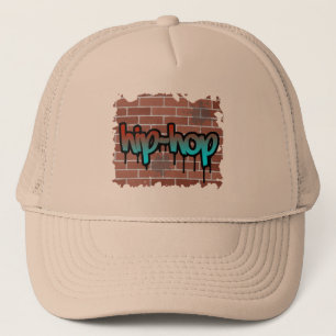 hip hop graffiti design trucker hat
