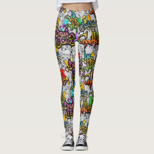 Hip Hop Graffiti Pattern Leggings