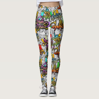 Hip Hop Graffiti Pattern Leggings