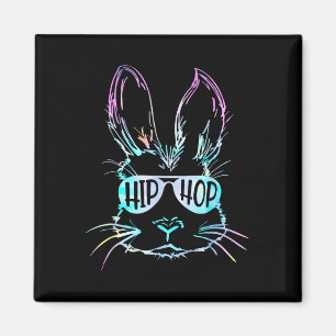 Hip Hop Happy Easter Bunny Face With Sungles Men B Magnet