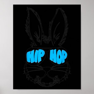 Hip Hop Happy Easter Bunny Face With Sungles Men B Poster
