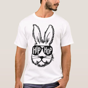 Hip Hop Happy Easter Bunny Face With Sungles Men B T-Shirt
