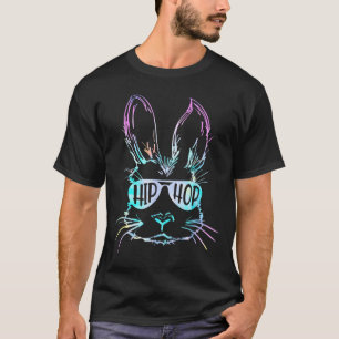 Hip Hop Happy Easter Bunny Face With Sungles Men B T-Shirt