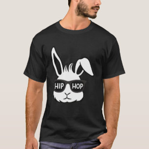 Hip Hop Happy Easter  Bunny Glasses Rabbit Eggs Hu T-Shirt