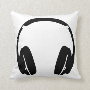 Hip Hop Headphones Decor Cushion