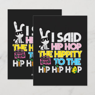 Hip Hop Hippity Easter Bunny Holiday Card