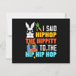 Hip Hop Hippity Funny Easter Bunny Boys Girls Kids