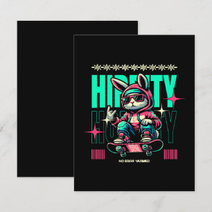 Hip-Hop Hoppity - Skater Bunny Easter Card