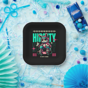 Hip-Hop Hoppity - Skater Bunny Easter Paper Plate