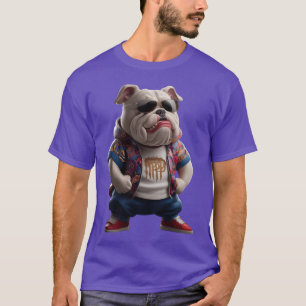 Hip Hop Inspired Cartoon Character in 3d Cute bul T-Shirt