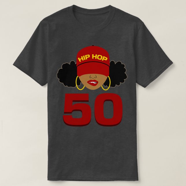 Hip Hop is 50 50th Anniversary Afro Puffs Women T-Shirt (Design Front)