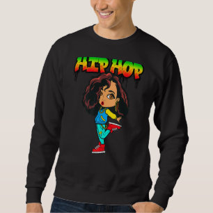 Hip Hop Is My Jam Rap Music Dancing Melanin Brown  Sweatshirt
