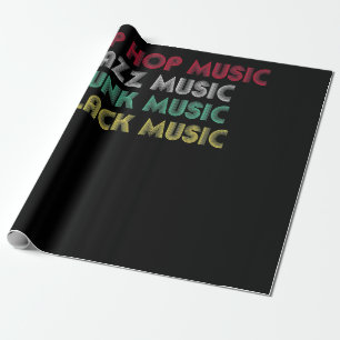 Hip Hop Jazz Funk Black Music - Musical Creative Wrapping Paper