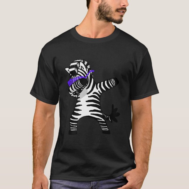 Hip Hop Lover | dabbing zebra  dab hip hop funny T-Shirt (Front)