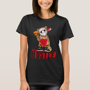 Hip Hop Lover Hockey Mask Teddy Bear Fun Entrepren T-Shirt