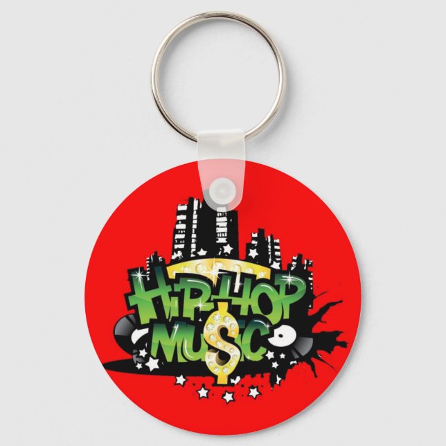 Hip Hop Music Key Ring (Front)