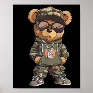 Hip Hop Music Teddy Sungles Poster