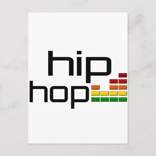 Hip Hop Music with Stereo Equalizer Postcard (Front)