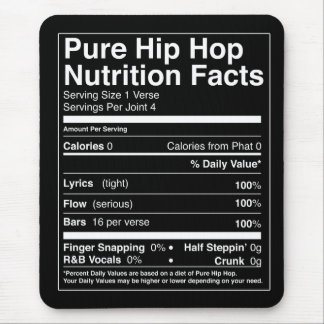 Hip Hop Nutrition Facts Mouse Pad