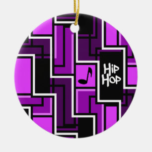 Hip Hop ornament, customisable Ceramic Tree Decoration