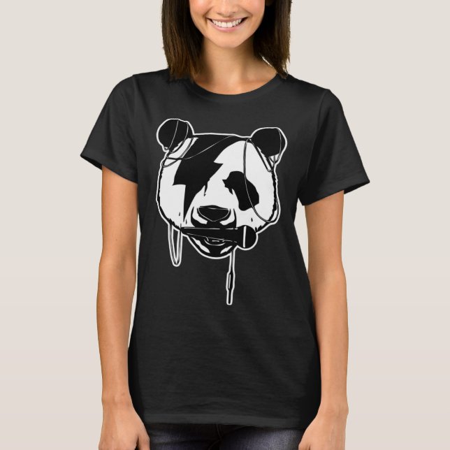 Hip Hop Panda Is Ready For Freestyle Battle T-Shirt (Front)