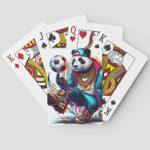 Hip Hop Panda Soccer Football Summer Sports Playing Cards