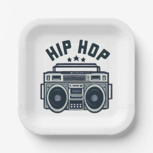 Hip hop paper plate