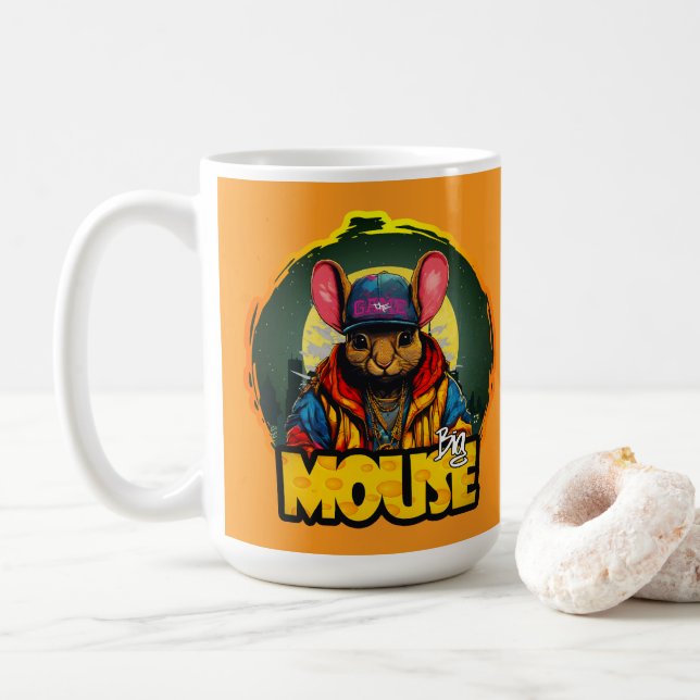 Hip Hop Print - Big Mouse - Mug (With Donut)