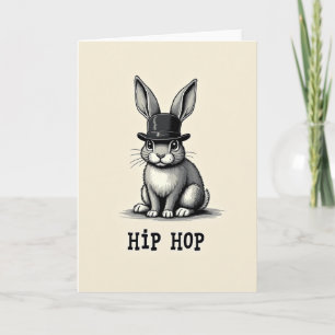 Hip Hop Rabbit Art Card