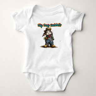 Hip Hop Rabbit  Baby Bodysuit