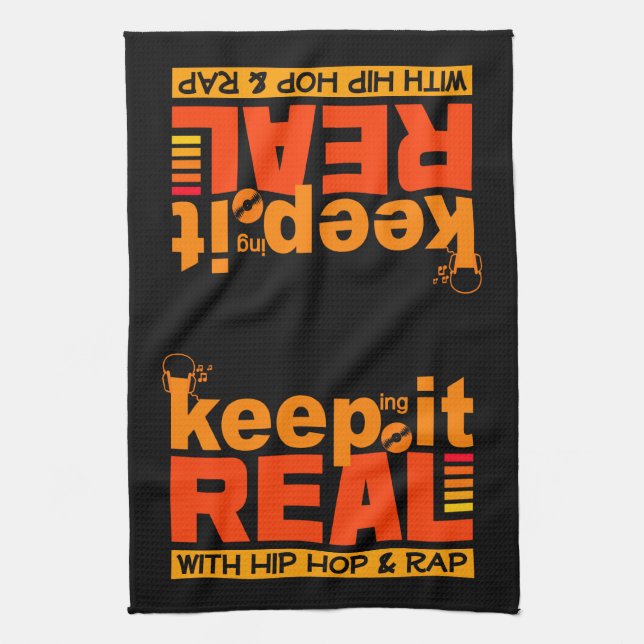 HIP HOP & RAP custom kitchen towel (Vertical)