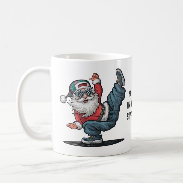Hip Hop Santa Claus Coffee Mug (Left)