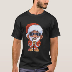 Hip Hop Santa Claus Rap Christmas Cool Black Gangs T-Shirt