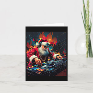 Hip Hop Santa Dj Christmas 2 Card