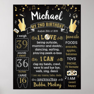 Hip hop Second Birthday milestone sign
