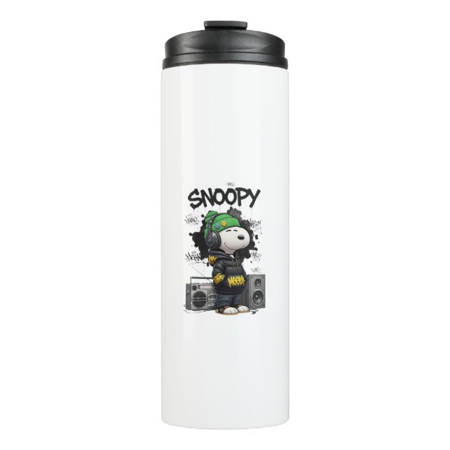 Hip-Hop Snoopy Urban Street Art Illustration Thermal Tumbler (Front)