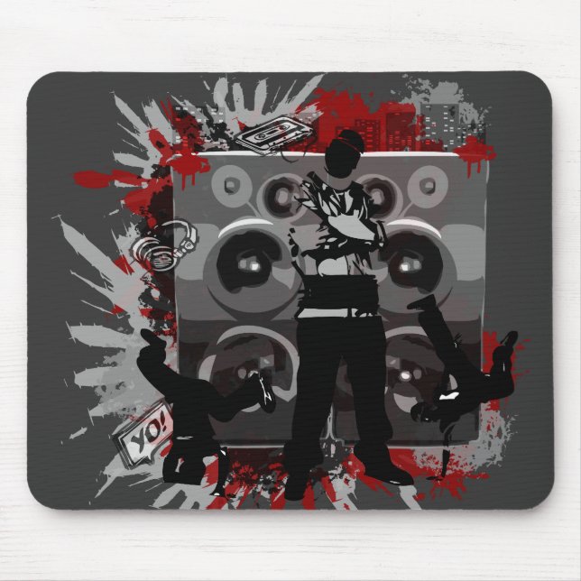 Hip Hop Speakers Mouse Pad (Front)