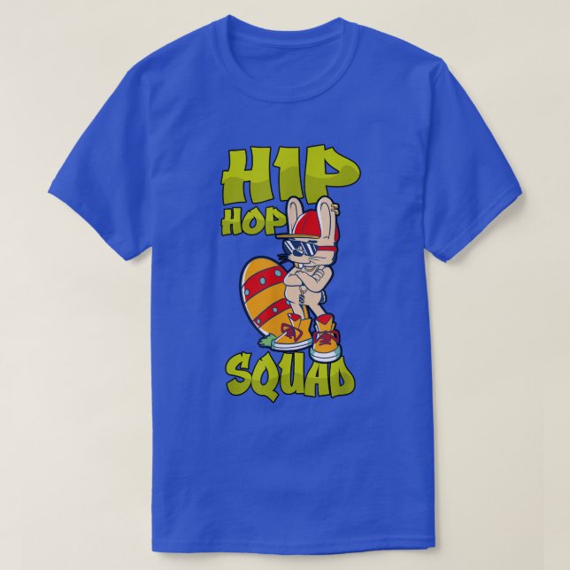 Hip Hop Squad Retro Bunny Old School Rap  T-Shirt (Design Front)