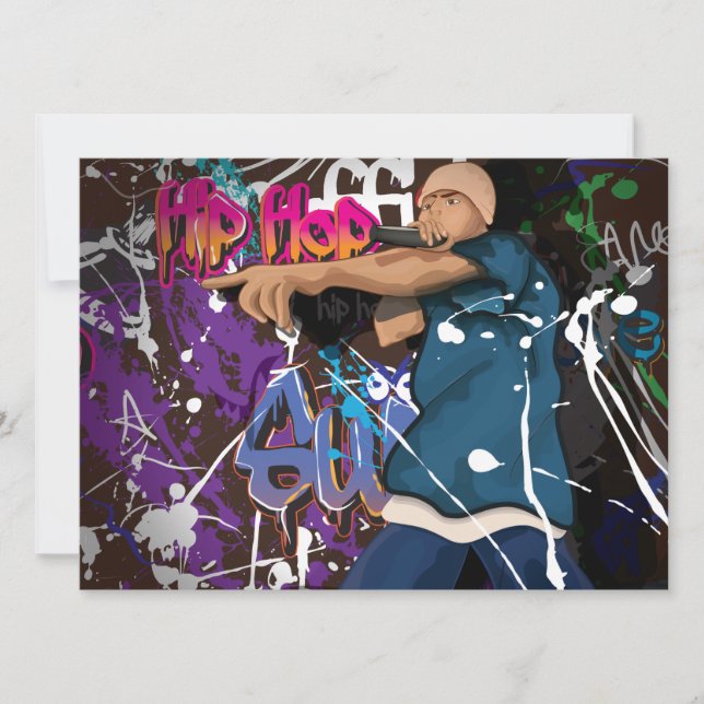 Hip Hop Star Invitation (Front)