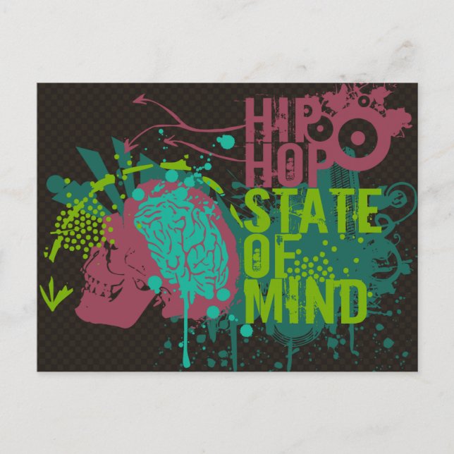 Hip Hop State of Mind Postcard (Front)