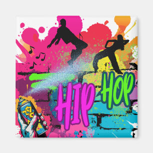 Hip-Hop Street Art – Vibrant Urban Energy Magnet
