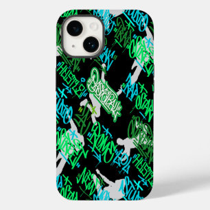 Hip Hop Street Arts Pattern Black BG iPhone 14 Case