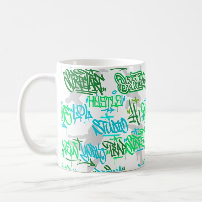 Hip Hop Street Arts Pattern Coffee Mug (Left)