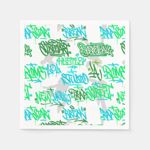 Hip Hop Street Arts Pattern Napkin