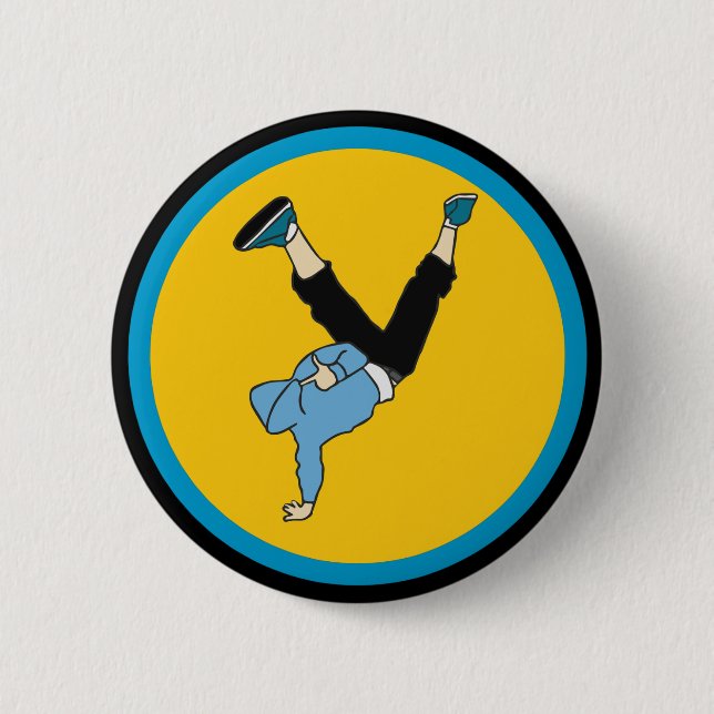 Hip Hop street style dancer 6 Cm Round Badge (Front)