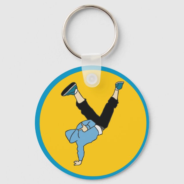 Hip Hop street style dancer Key Ring (Front)
